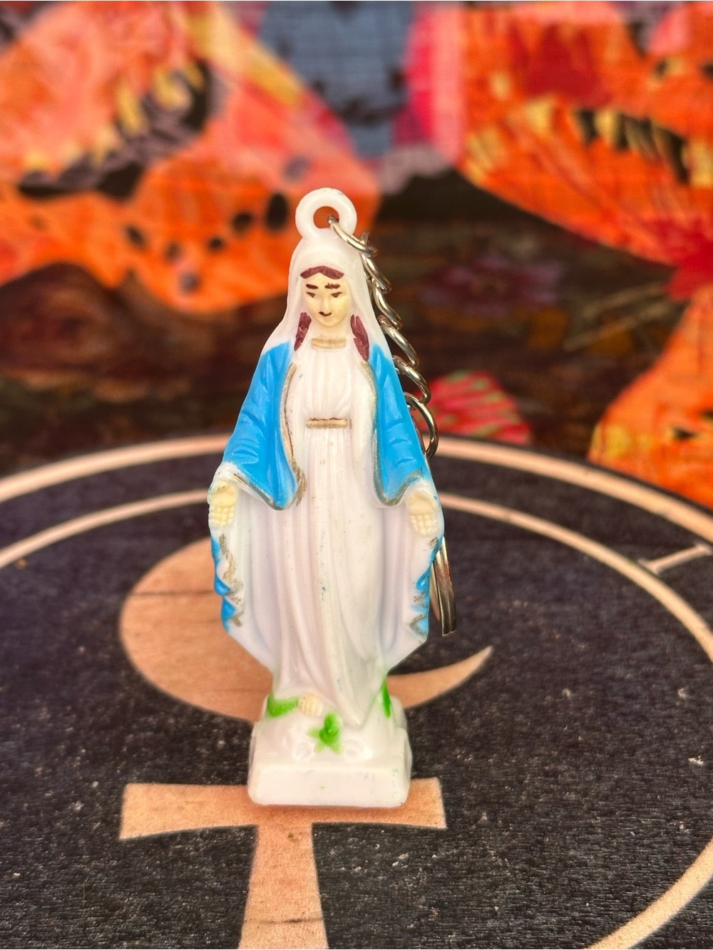 Virgin Mary Religious Keychain